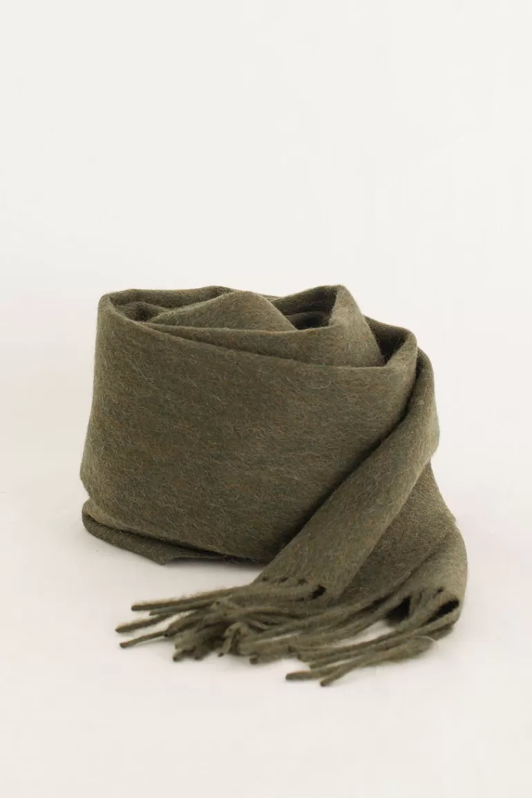 Women Olive Clothing 21 Mini Wool Scarf, Forest