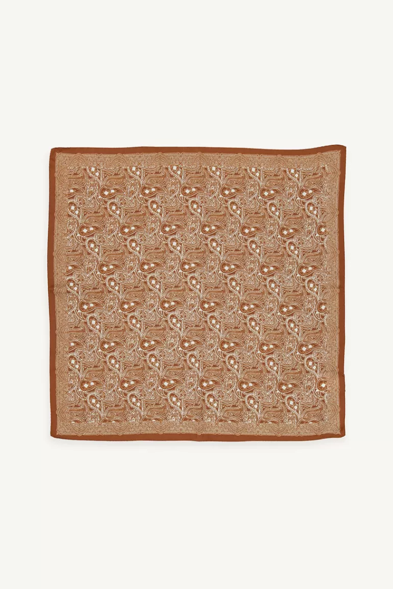 Women Olive Clothing All Over Paisley Scarf, Brown