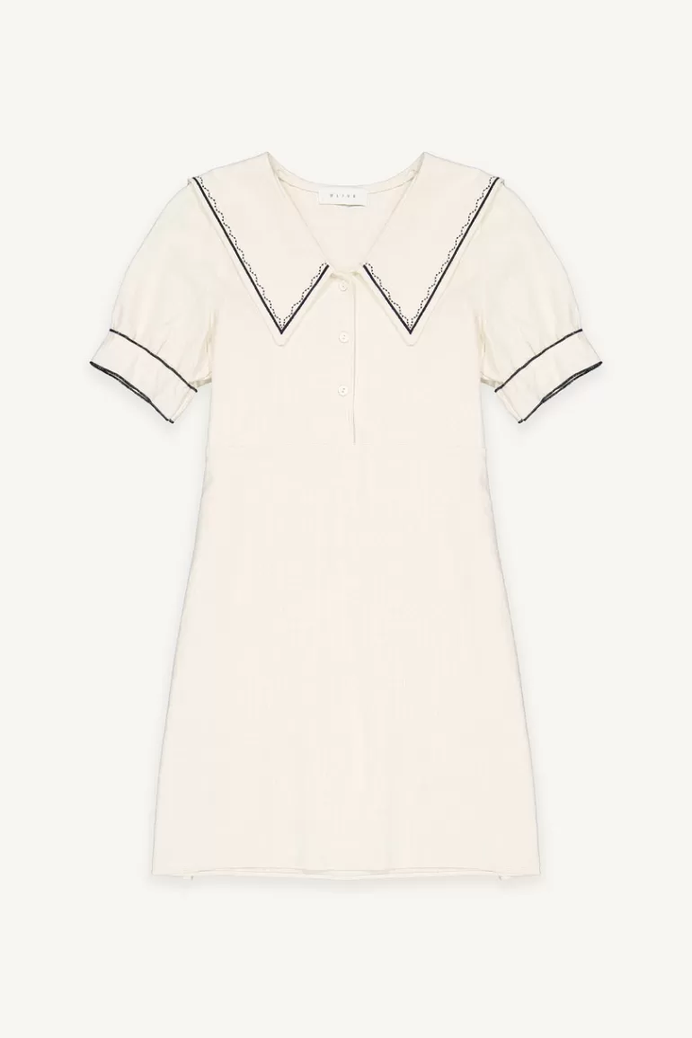 Women Olive Clothing Anna Sailor Dress, Cream