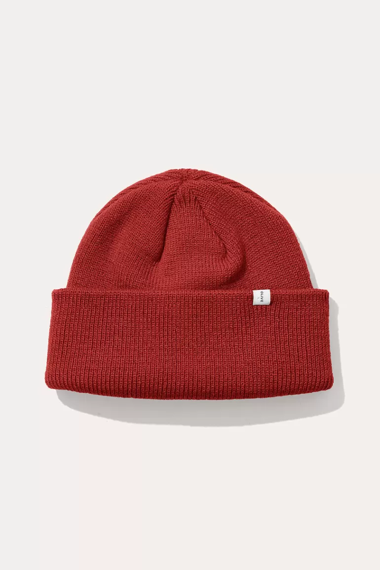 Women Olive Clothing Aw20 Simple Beanie, Cinnabar