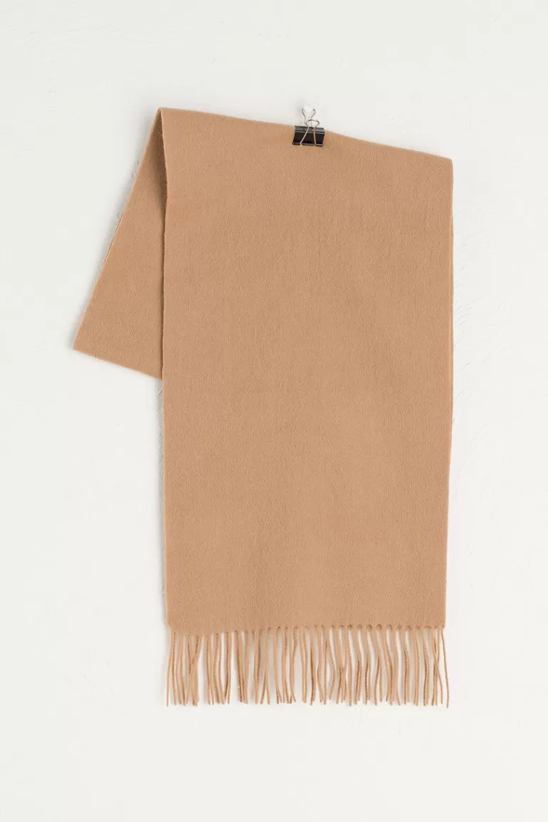 Women Olive Clothing A/W Mini Wool Scarf, Beige