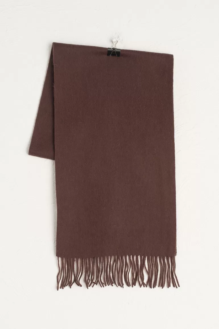 Women Olive Clothing A/W Mini Wool Scarf, Brown