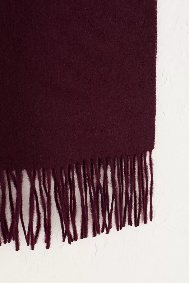 Women Olive Clothing A/W Mini Wool Scarf, Burgundy