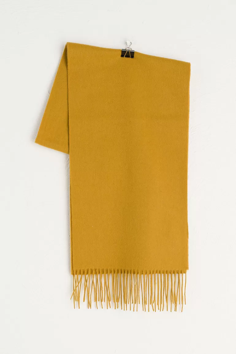 Women Olive Clothing A/W Mini Wool Scarf, Mustard