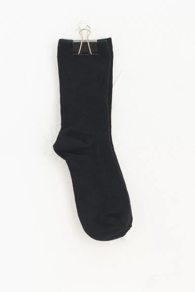 Women Olive Clothing Basic Wool Mix Socks, Black