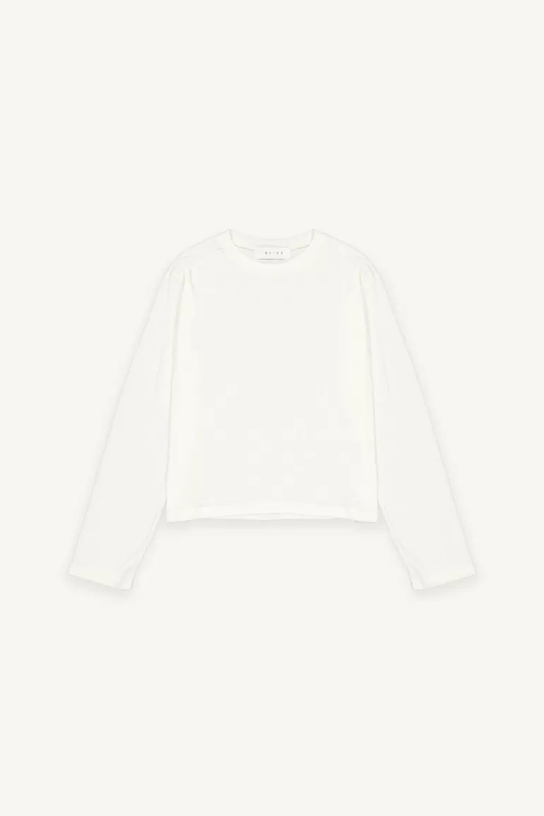 Women Olive Clothing Becca Long Sleeve Tee, Cream