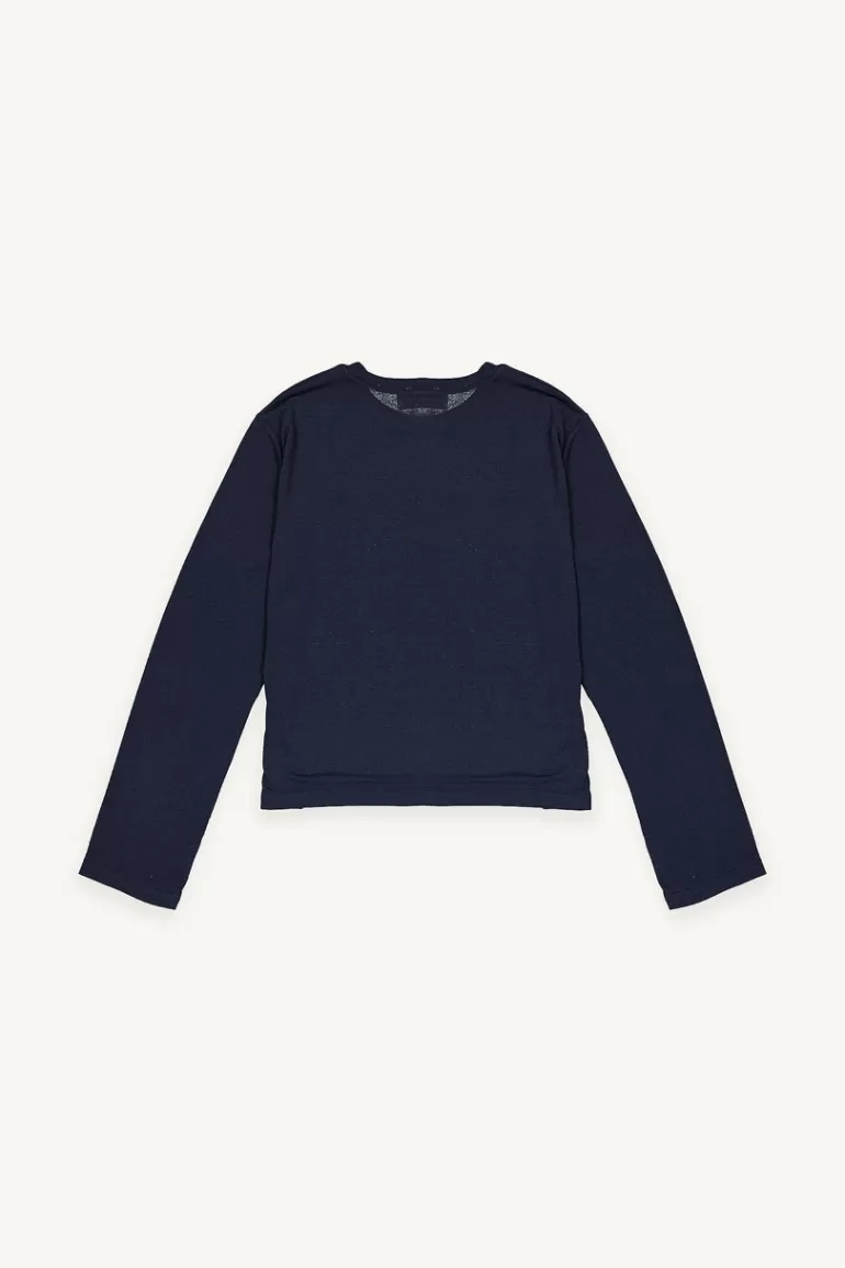 Women Olive Clothing Becca Long Sleeve Tee, Navy