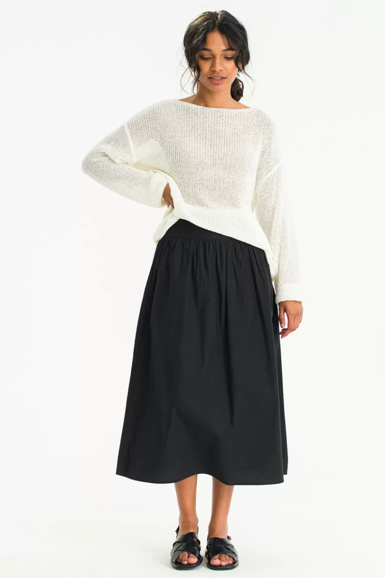 Women Olive Clothing Billie Cotton Skirt, Black