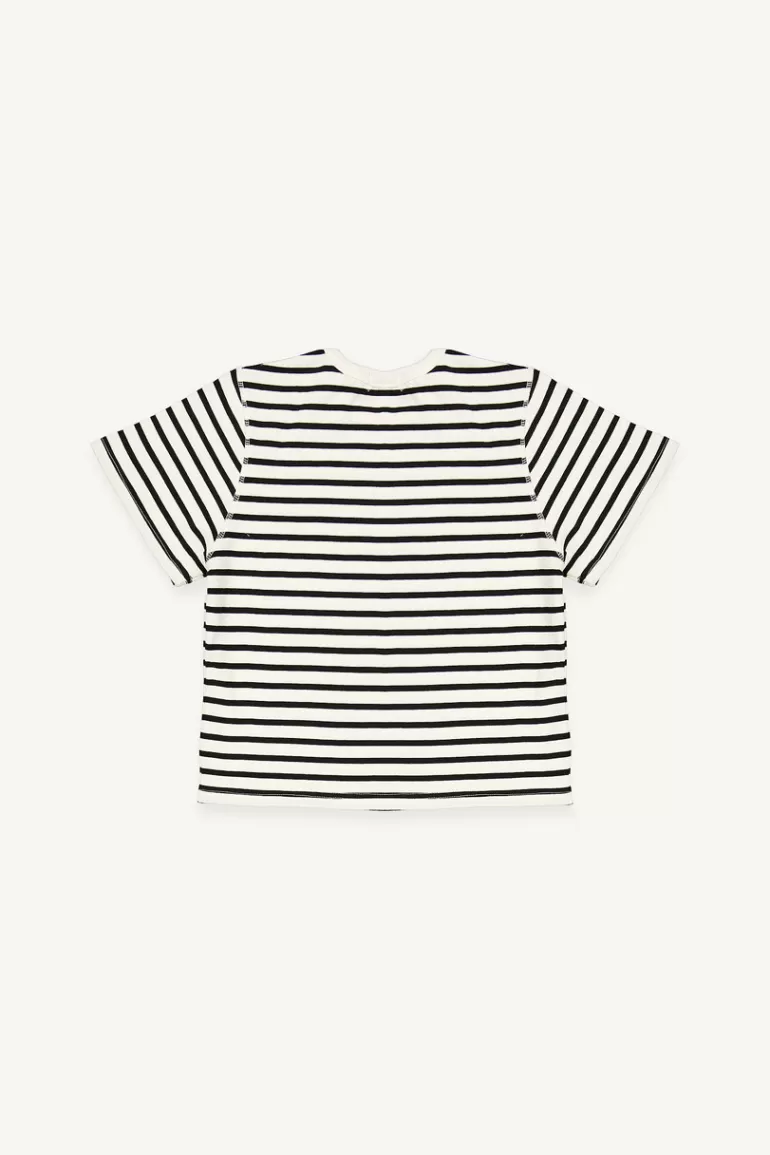 Women Olive Clothing Bold Stripe Tee, Black