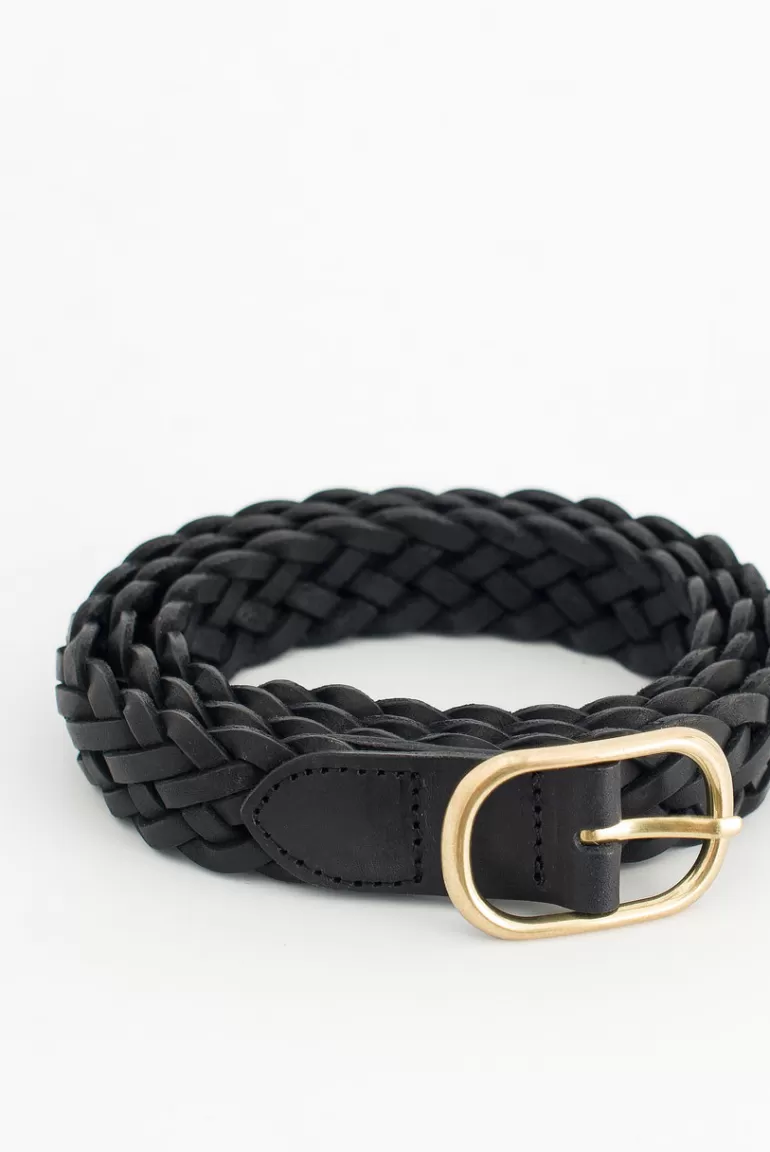 Women Olive Clothing Braided Daily Belt, Black