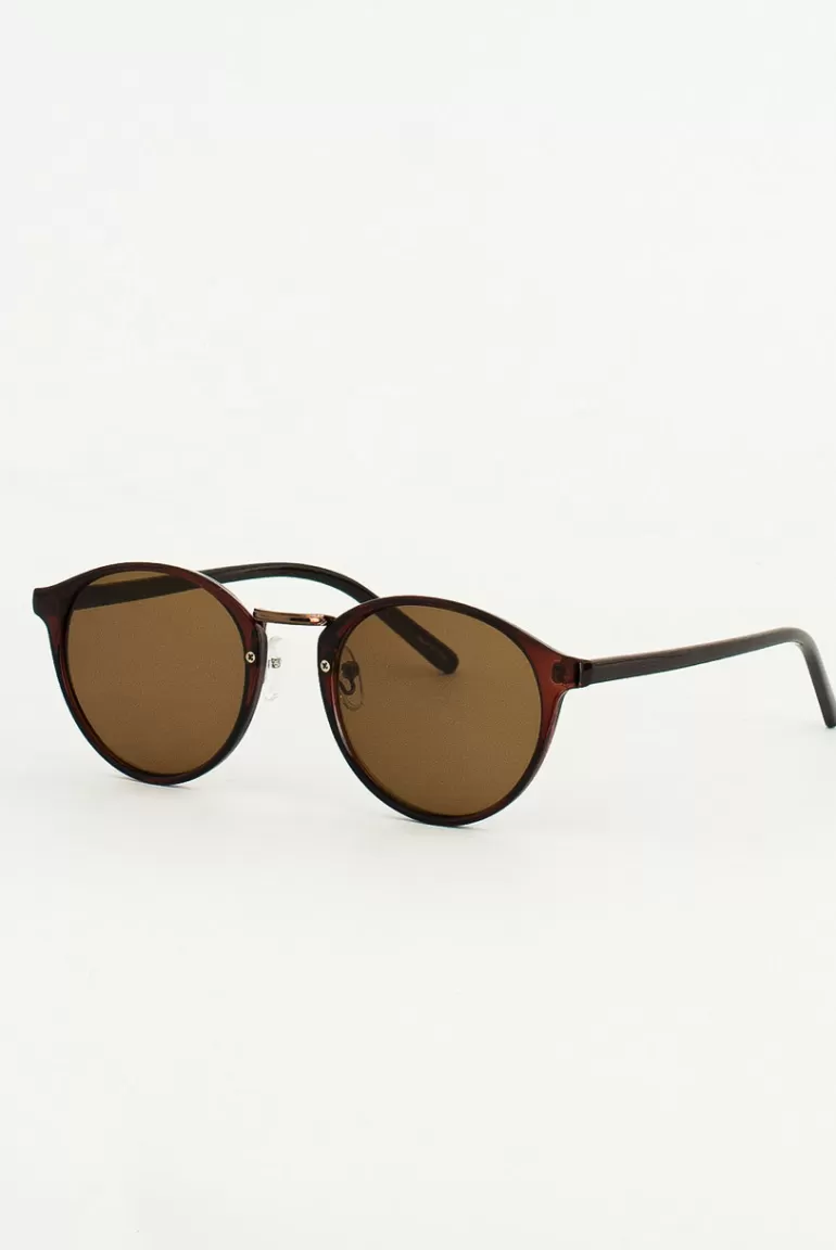 Women Olive Clothing Calais Sunglasses, Cherry Brown