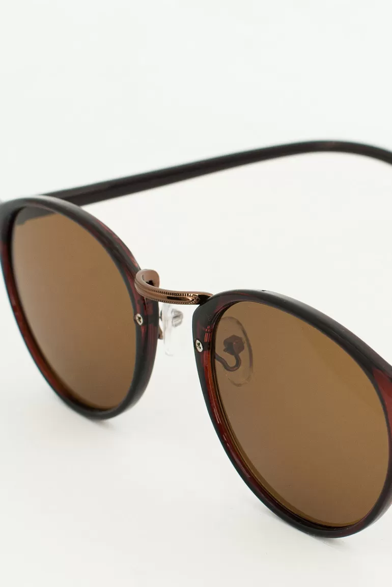 Women Olive Clothing Calais Sunglasses, Cherry Brown