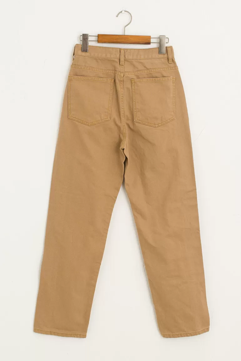 Women Olive Clothing Camel Denim Jean, Camel