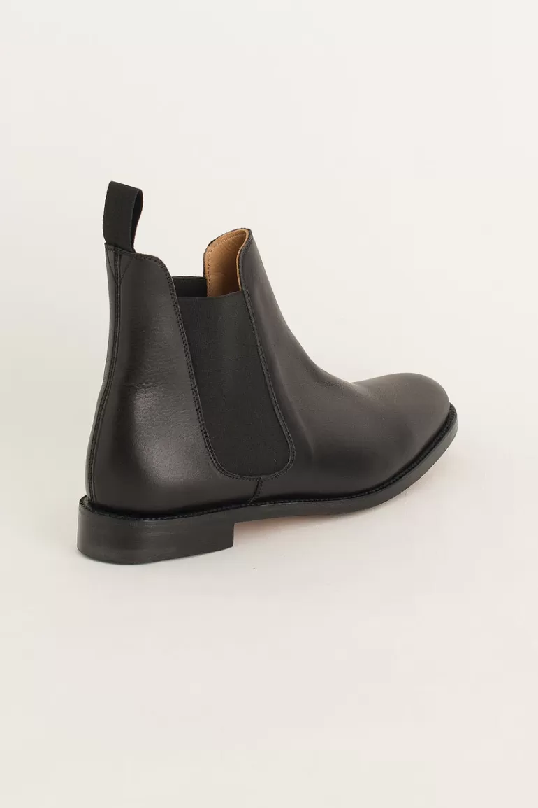 Women Olive Clothing Chelsea Boot (Made In England), Black