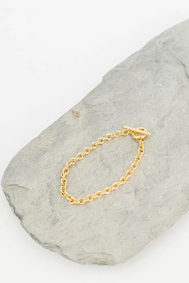 Women Olive Clothing Chelsea Chain Bracelet, 14K Gold Plated