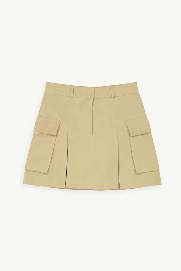 Women Olive Clothing Choi Cargo Skirt, Beige