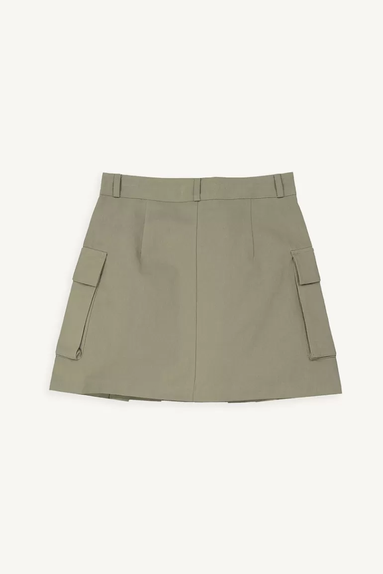 Women Olive Clothing Choi Cargo Skirt, Khaki