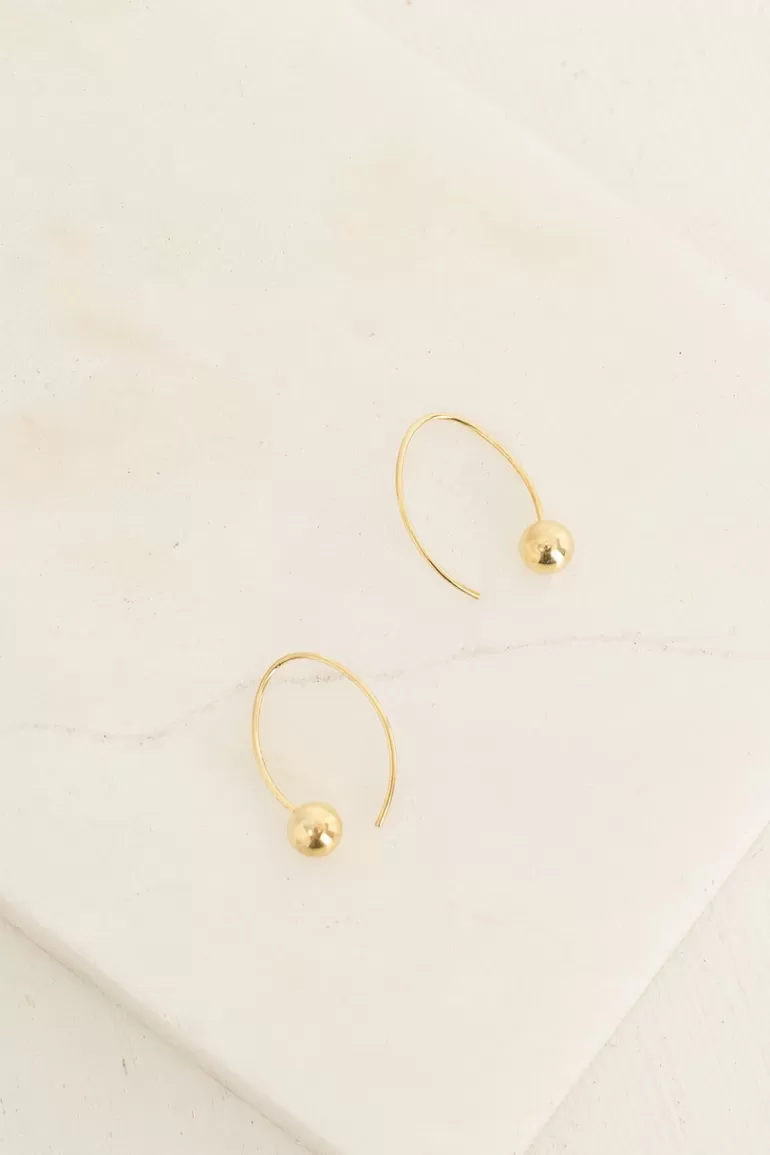 Women Olive Clothing Cosmos Earrings, 18K Gold Plated