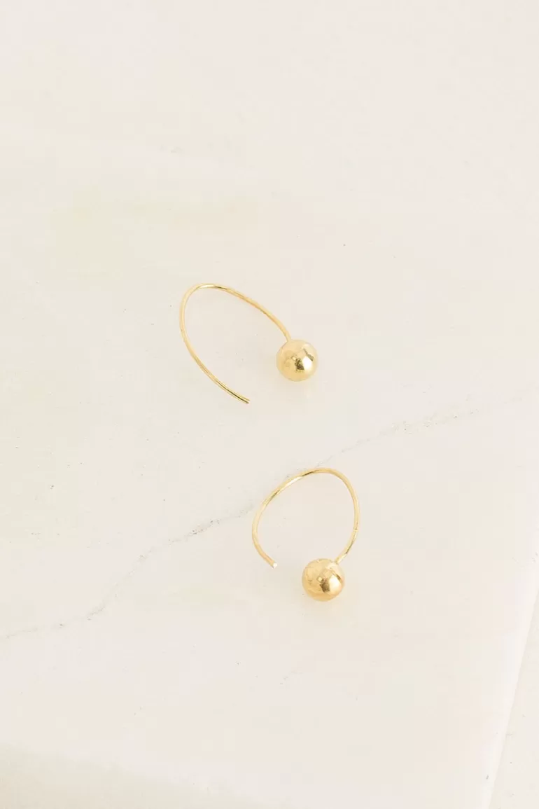 Women Olive Clothing Cosmos Earrings, 18K Gold Plated