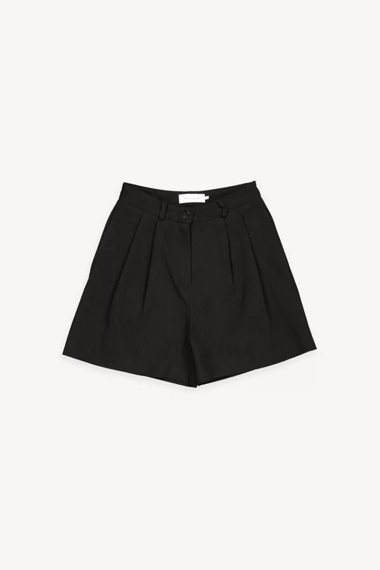 Women Olive Clothing Cotton Short, Black