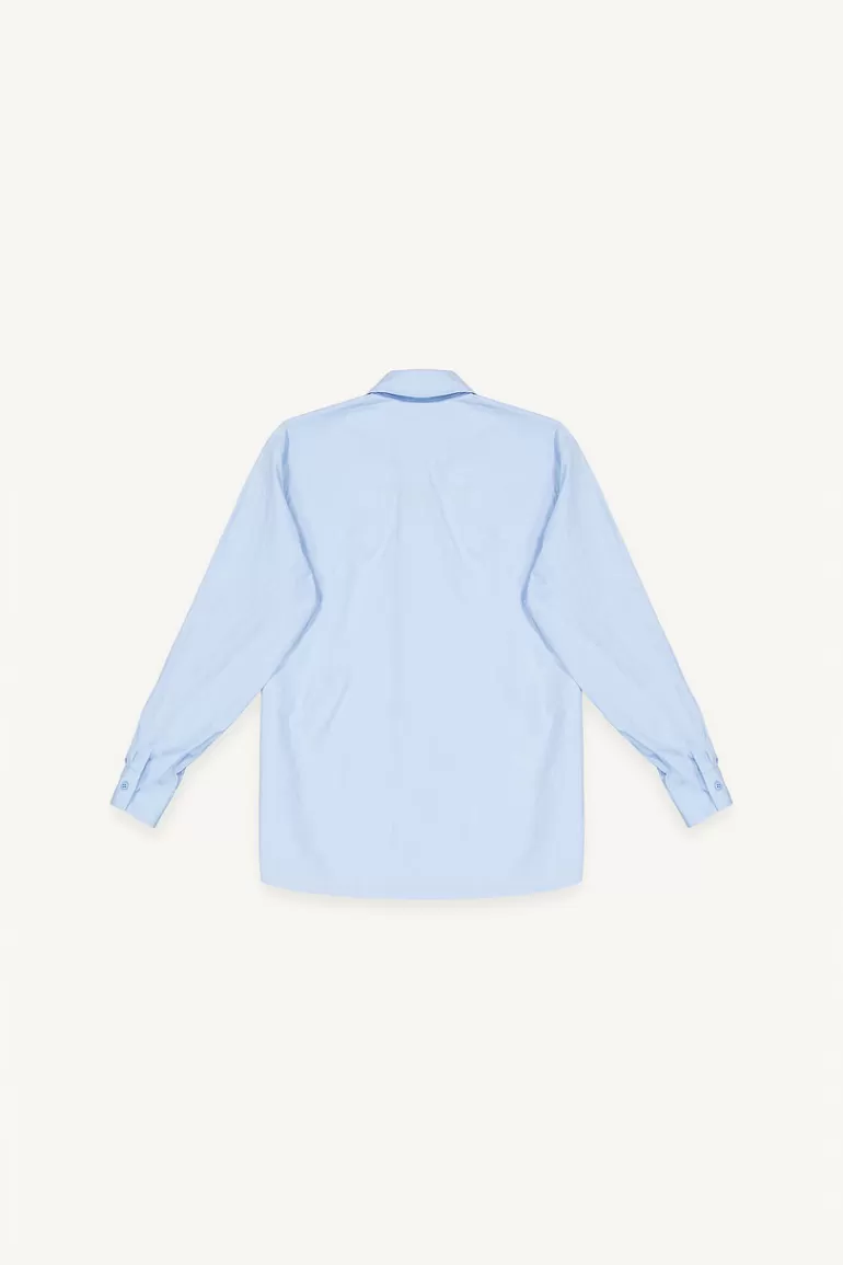 Women Olive Clothing Cotton Standard Shirt, Blue