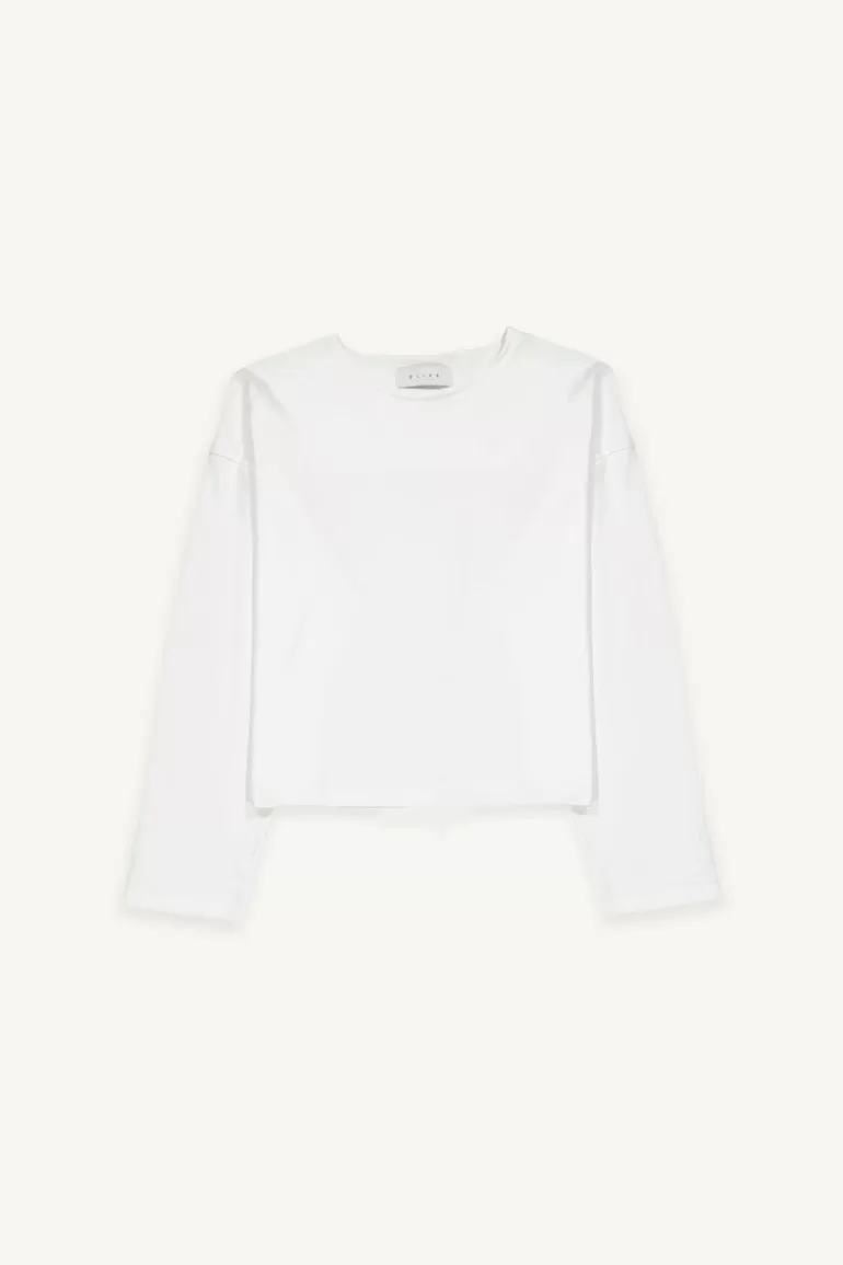 Women Olive Clothing Cropped Cotton Tee, White