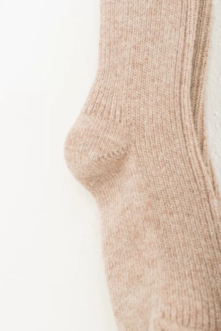 Women Olive Clothing Daily Cashmere Mix Socks, Beige