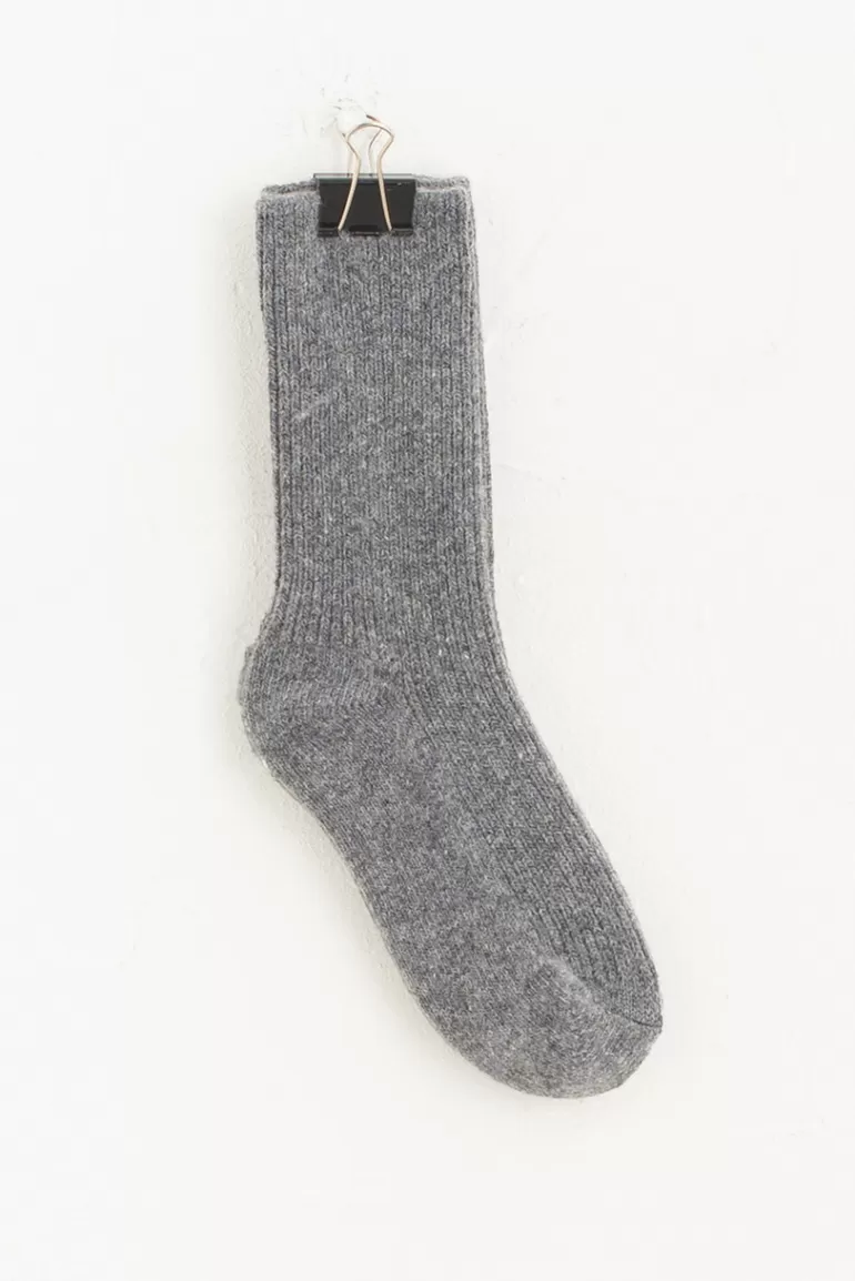 Women Olive Clothing Daily Cashmere Mix Socks, Grey