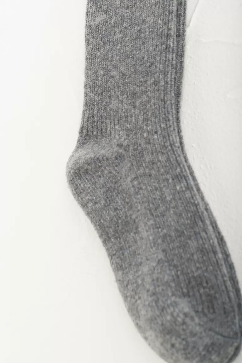 Women Olive Clothing Daily Cashmere Mix Socks, Grey