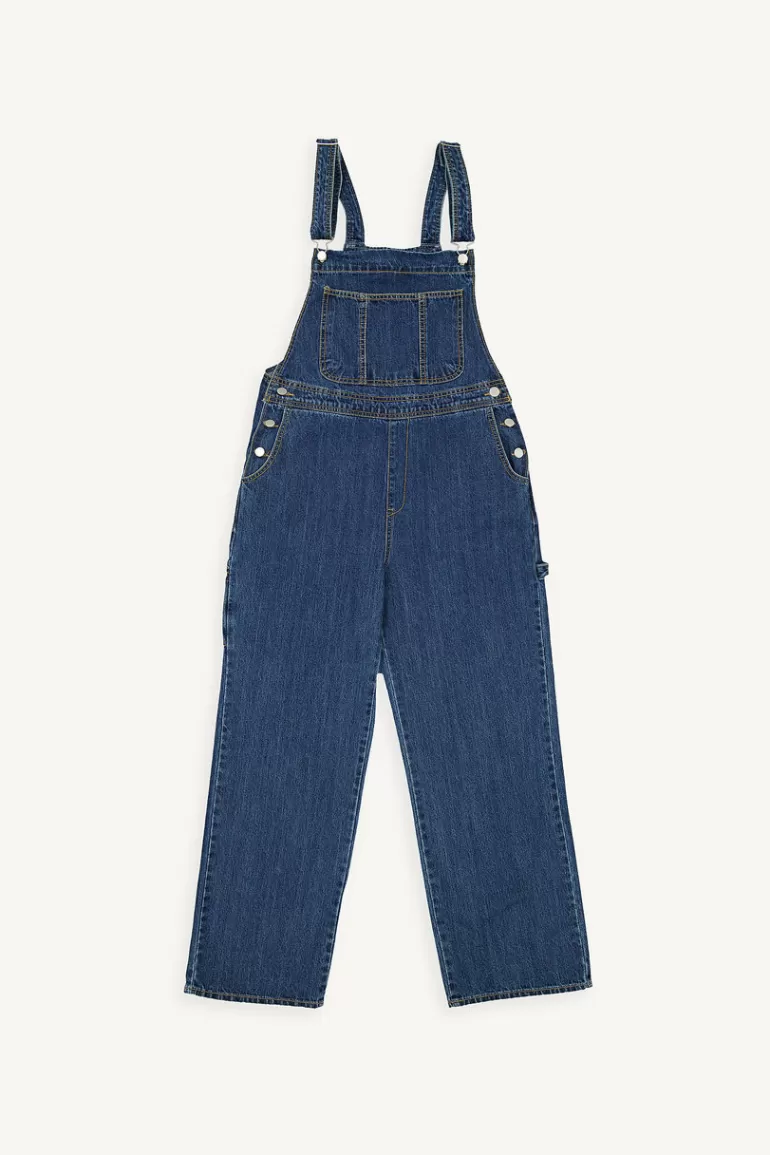 Women Olive Clothing Denim Workwear Dungaree, Blue