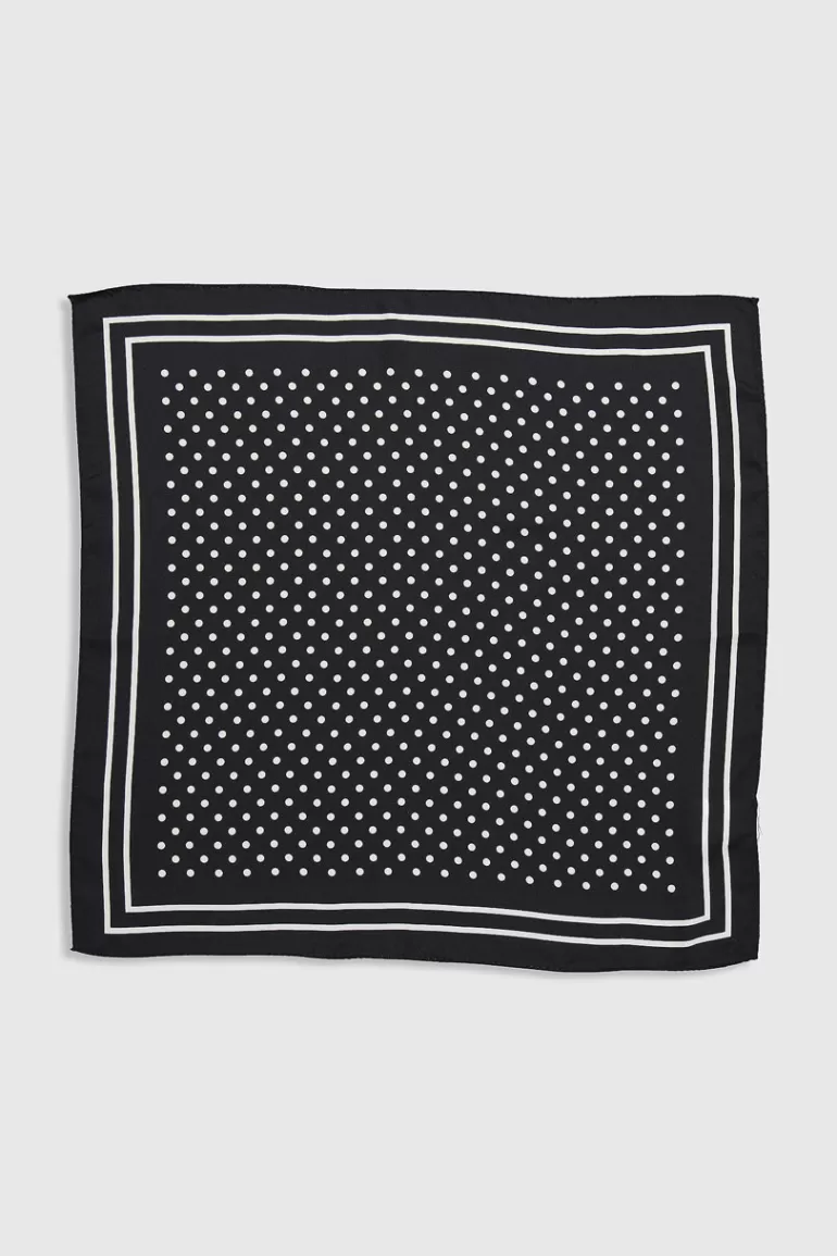 Women Olive Clothing Dotty Mini Scarf, Black