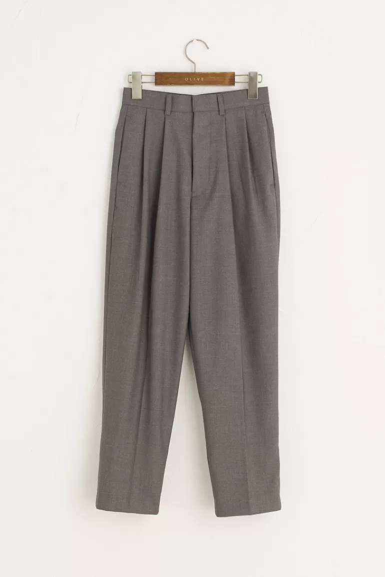 Women Olive Clothing Edgar Suit Pants, Charcoal