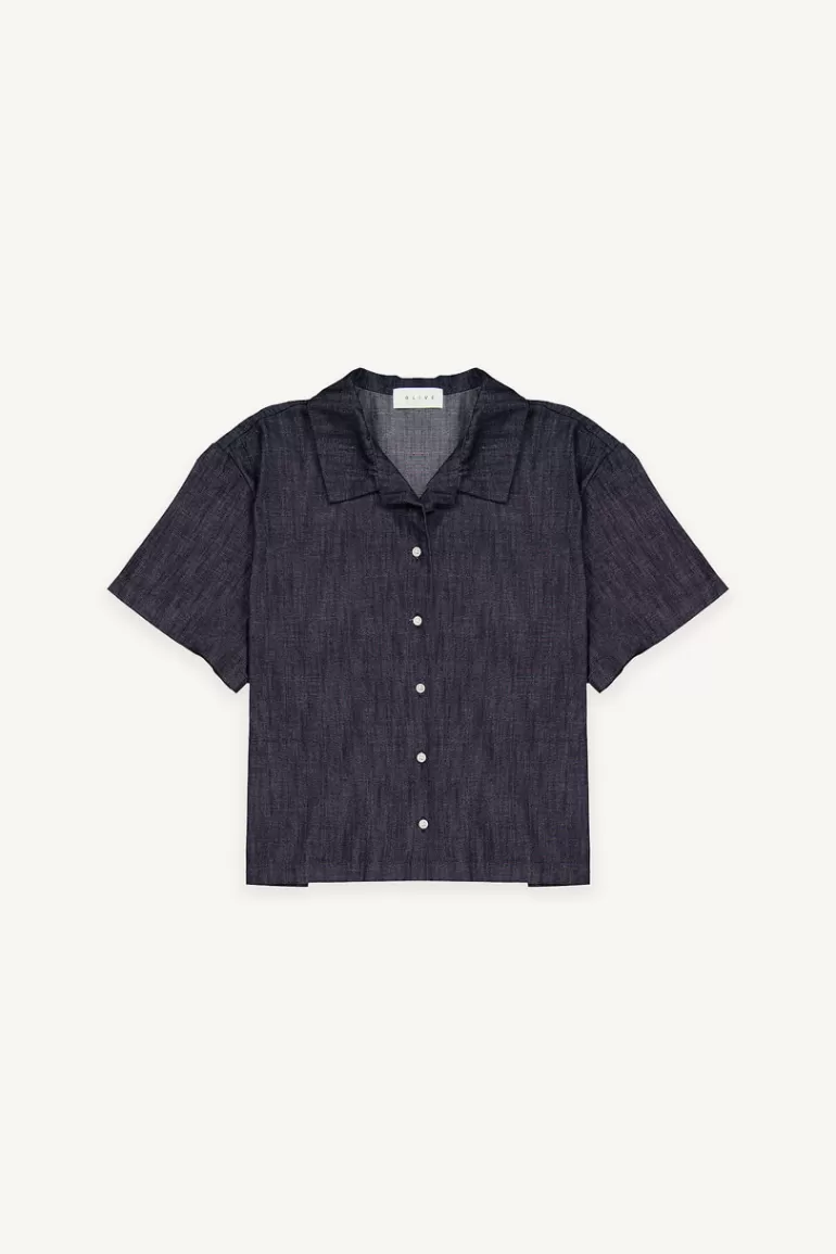 Women Olive Clothing Elsa Indigo Shirt, Indigo