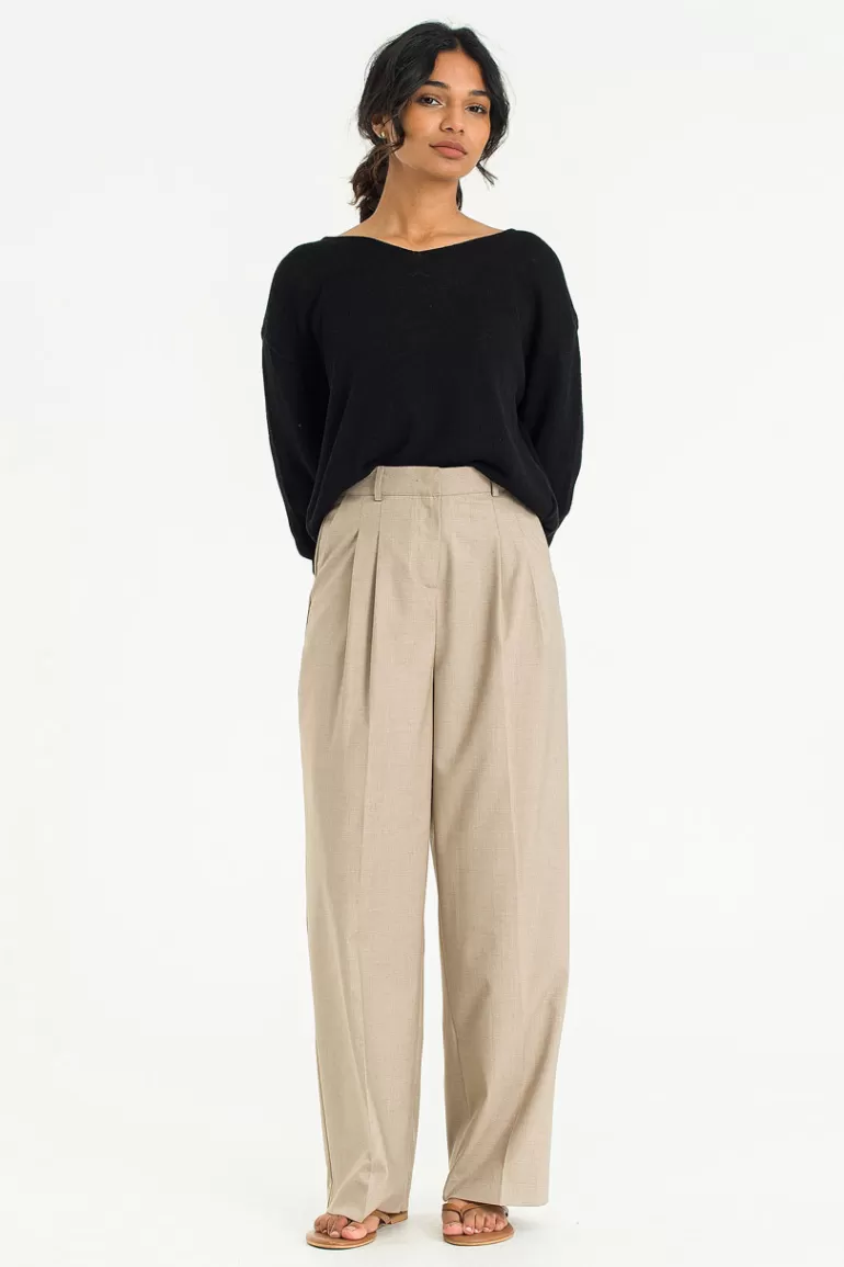 Women Olive Clothing Elsa Light Weight Slacks, Mocha