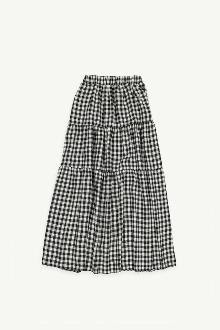 Women Olive Clothing Faye Gingham Skirt, Black