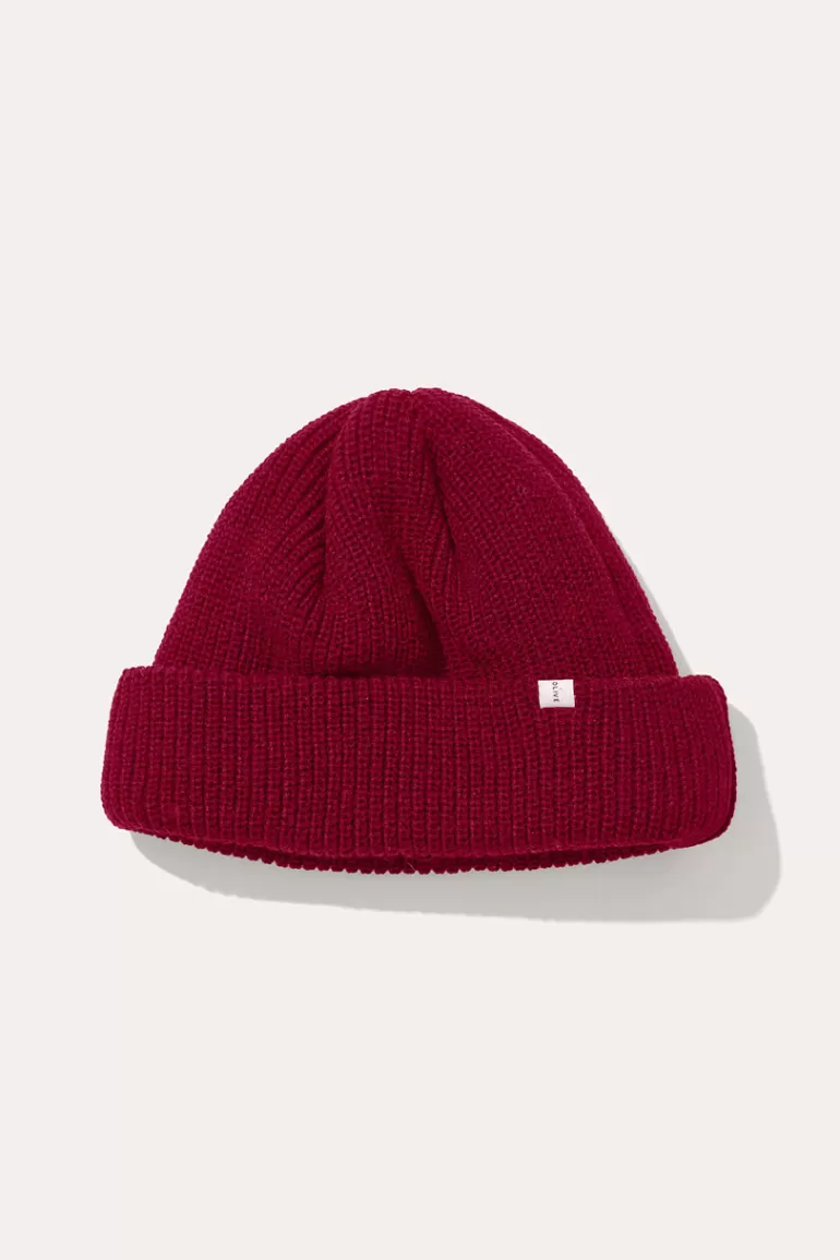 Women Olive Clothing Fisherman Beanie, Cherry Red