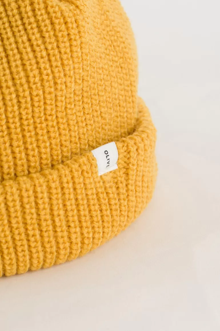 Women Olive Clothing Fisherman Beanie, English Mustard