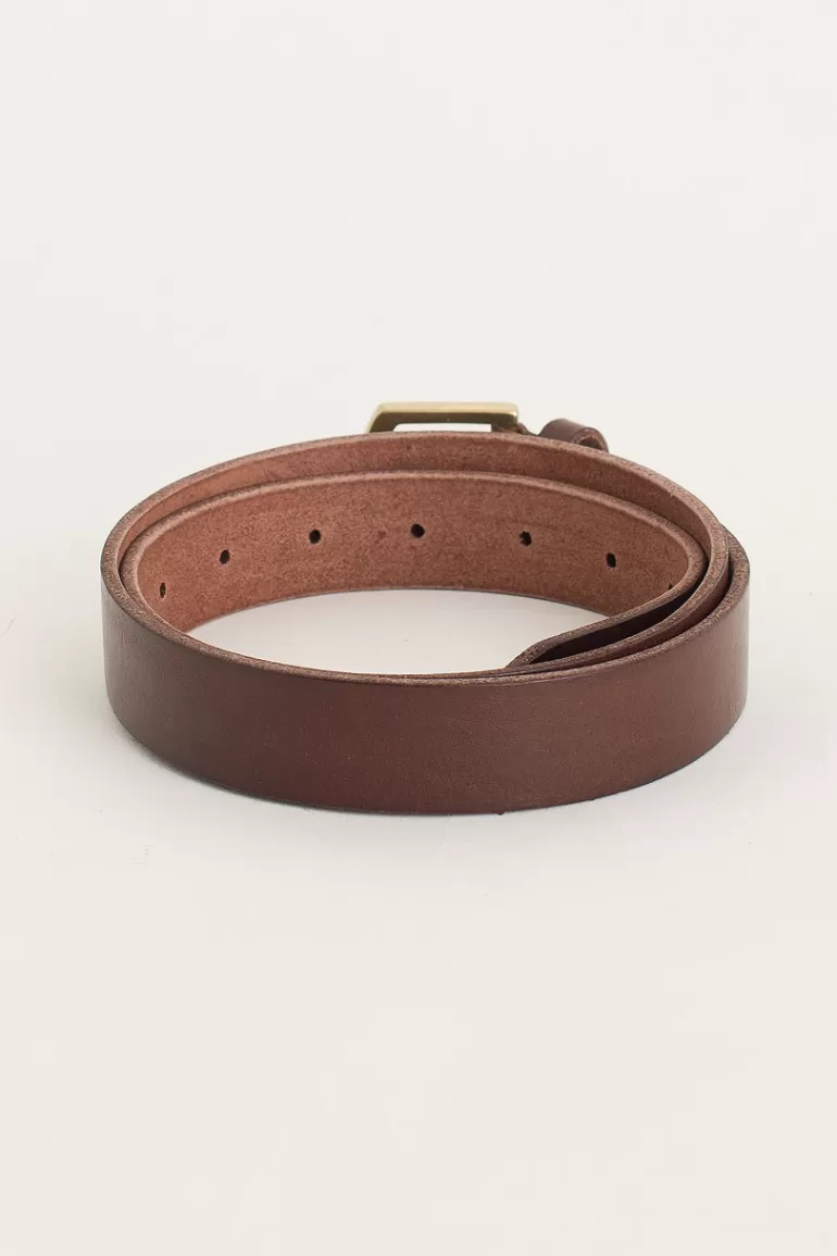 Women Olive Clothing Gold Arch Buckle Belt, Brown