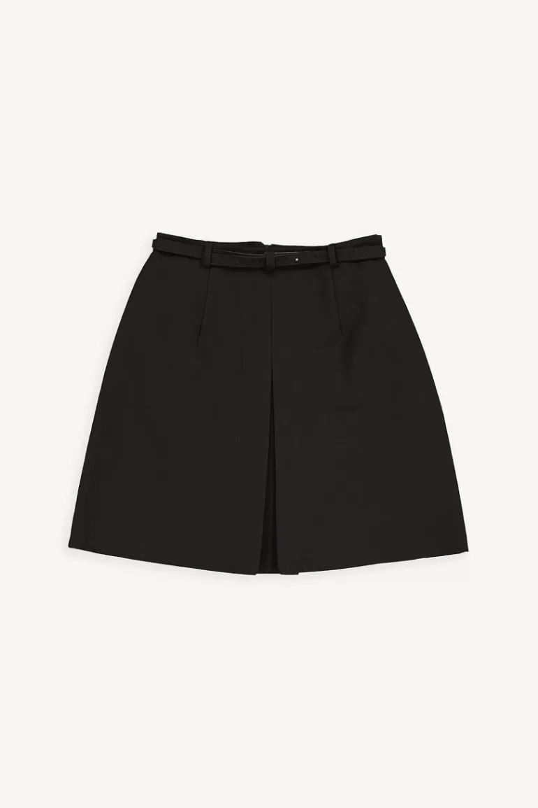 Women Olive Clothing Hana Belted Mini Skirt, Black