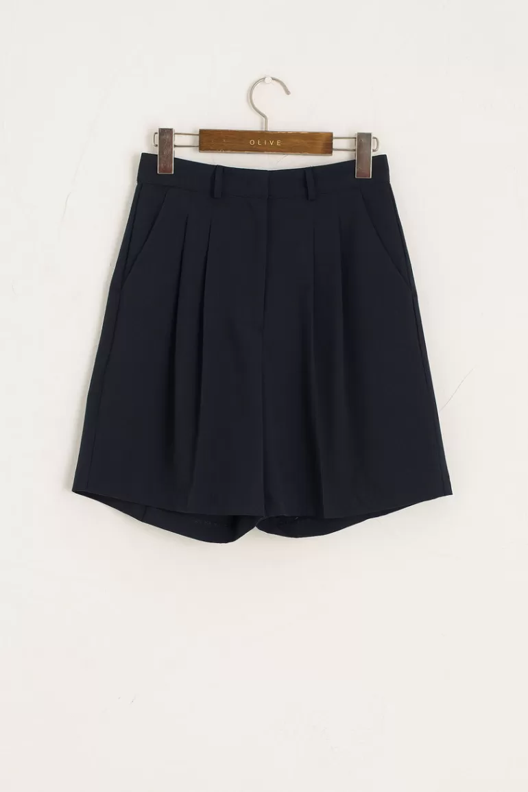 Women Olive Clothing Hana Half Short, Navy