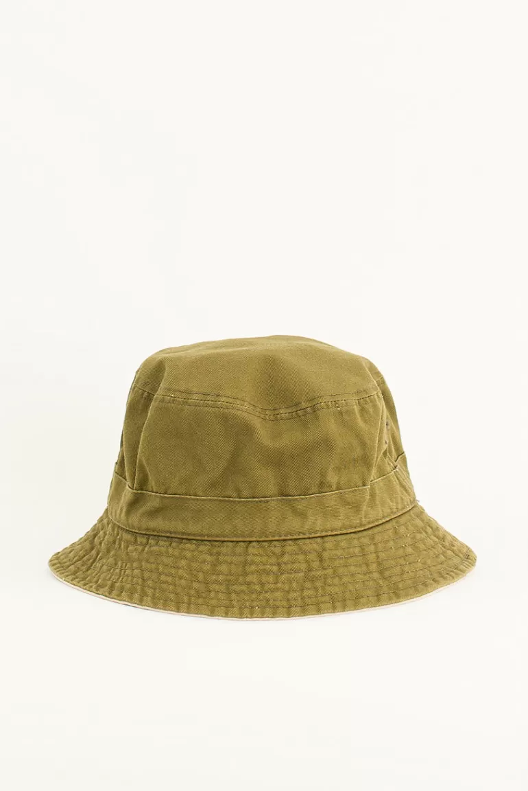 Women Olive Clothing Indya Bucket Hat, Khaki