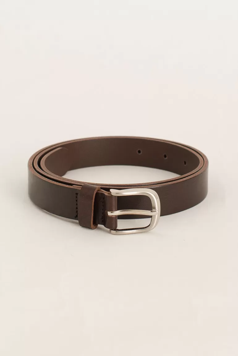 Women Olive Clothing Jena Half Oval Belt, Brown