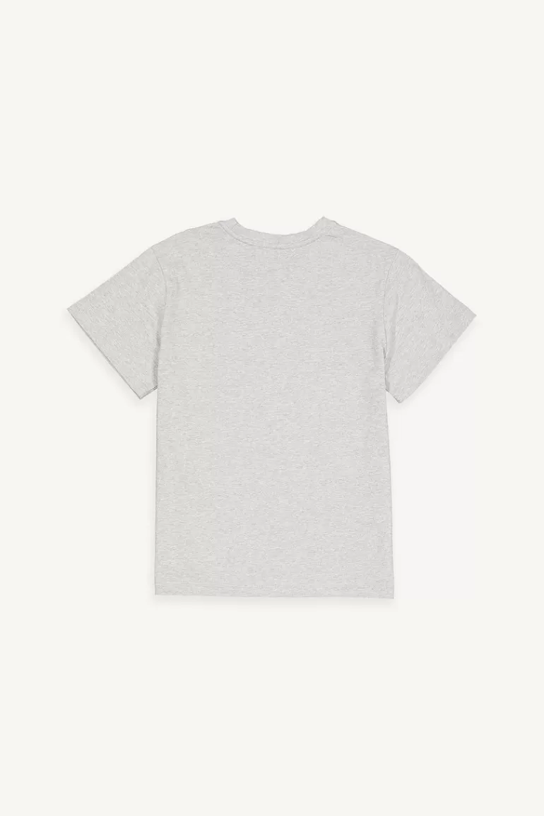 Women Olive Clothing Jeni Cotton Tee, Melange Grey