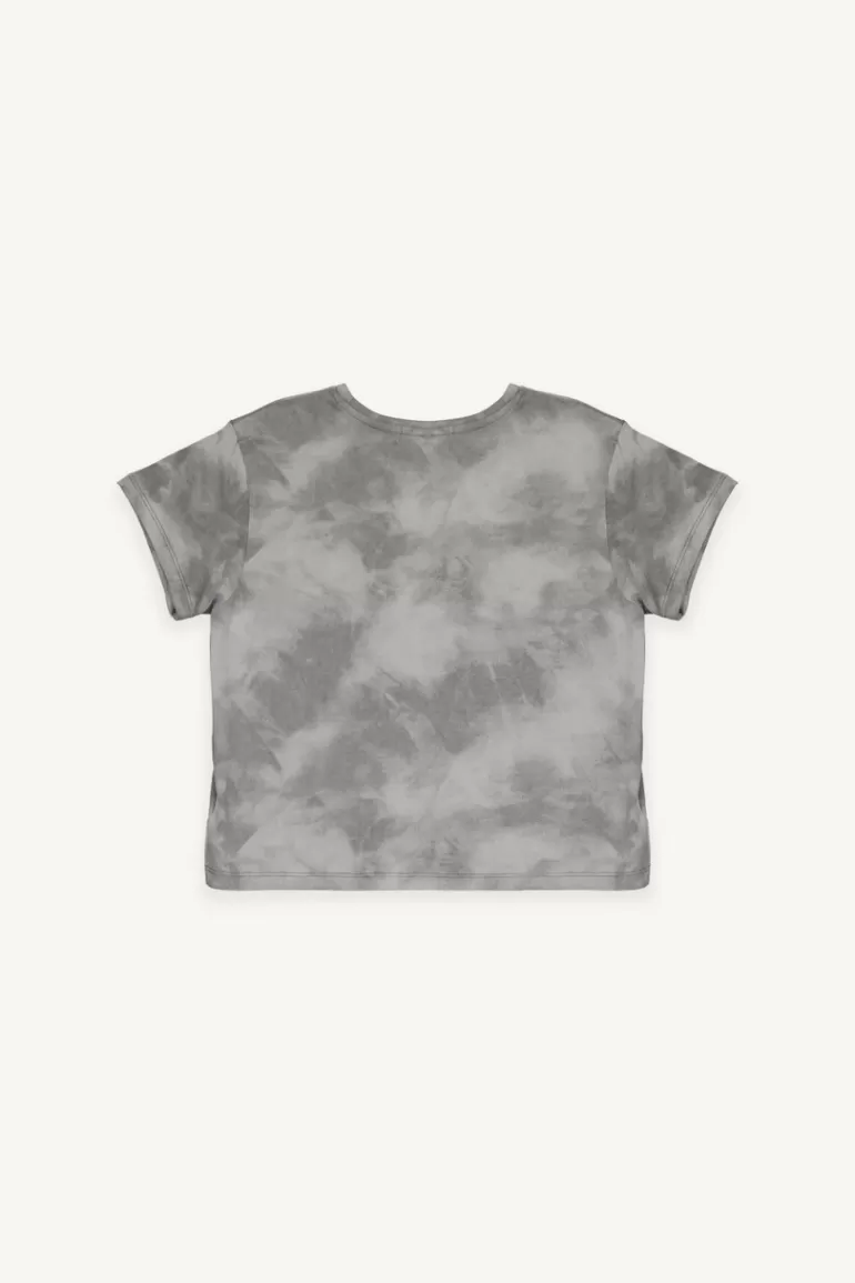 Women Olive Clothing Jeni Tie Dyed Tee, Charcoal