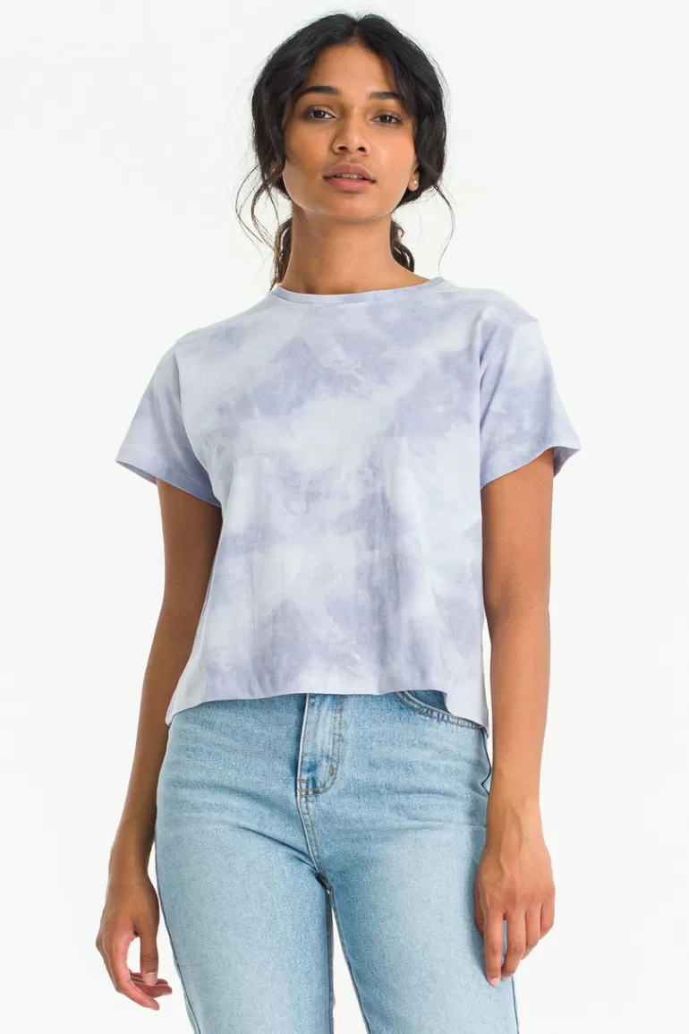 Women Olive Clothing Jeni Tie Dyed Tee, Purple