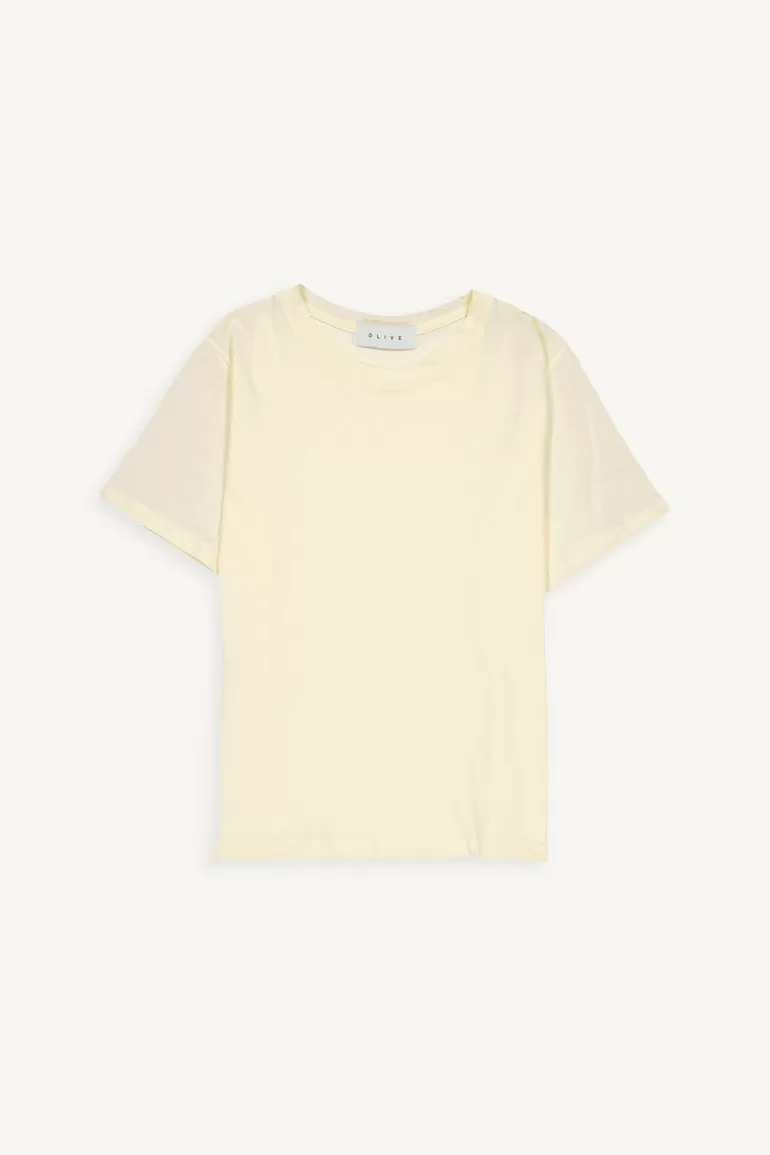 Women Olive Clothing Jina Soft Tee, Charmomile