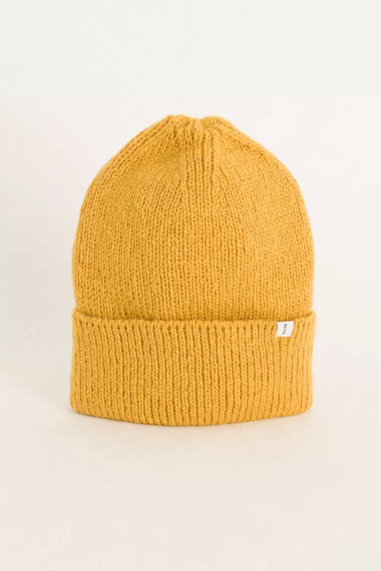 Women Olive Clothing Kiko Beanie, Mustard