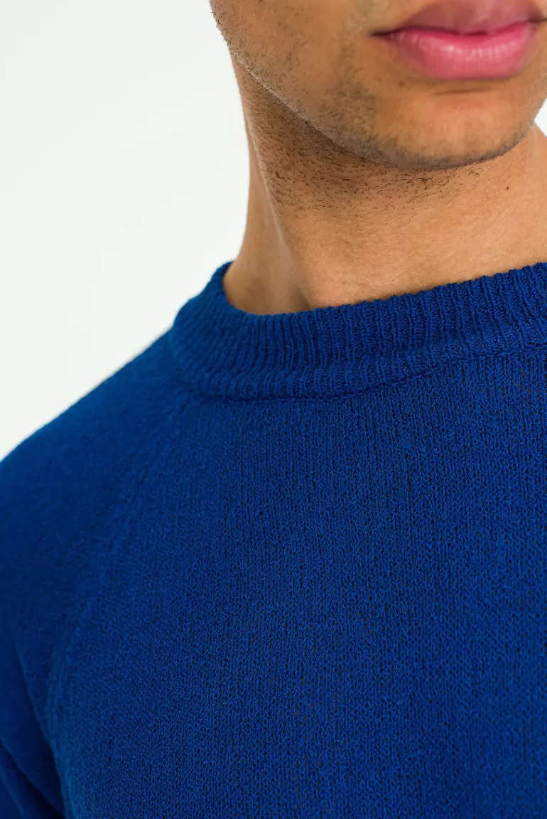 Men Olive Clothing Menswear | 02 Racer Knit, Blue