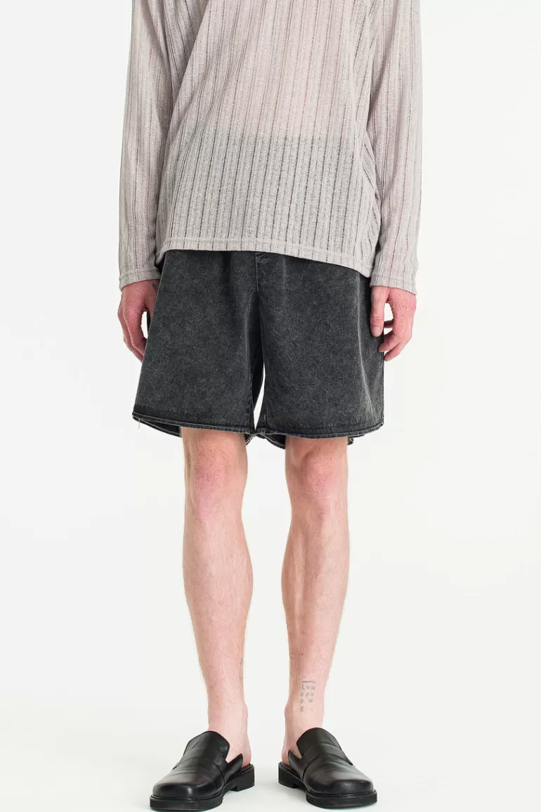 Men Olive Clothing Menswear | Acid Shorts, Black