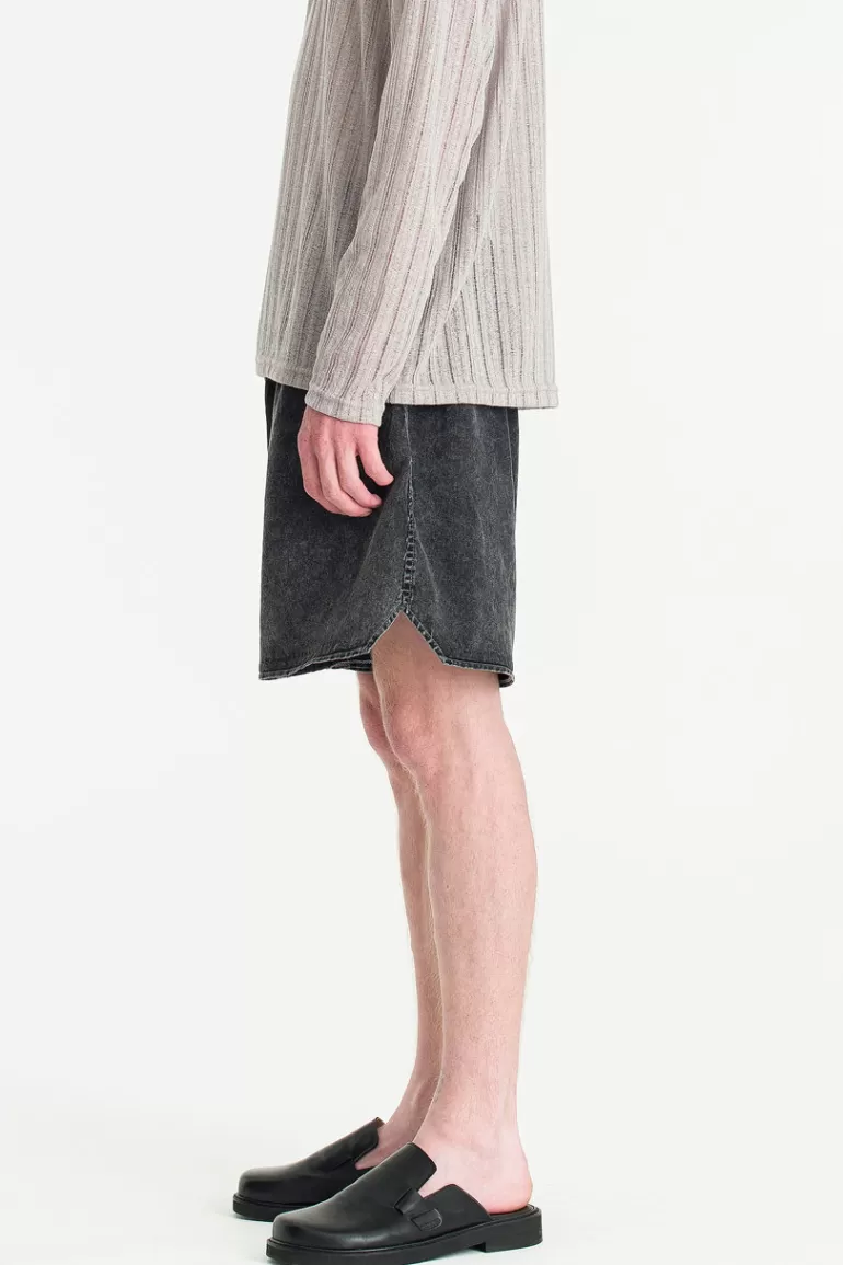 Men Olive Clothing Menswear | Acid Shorts, Black